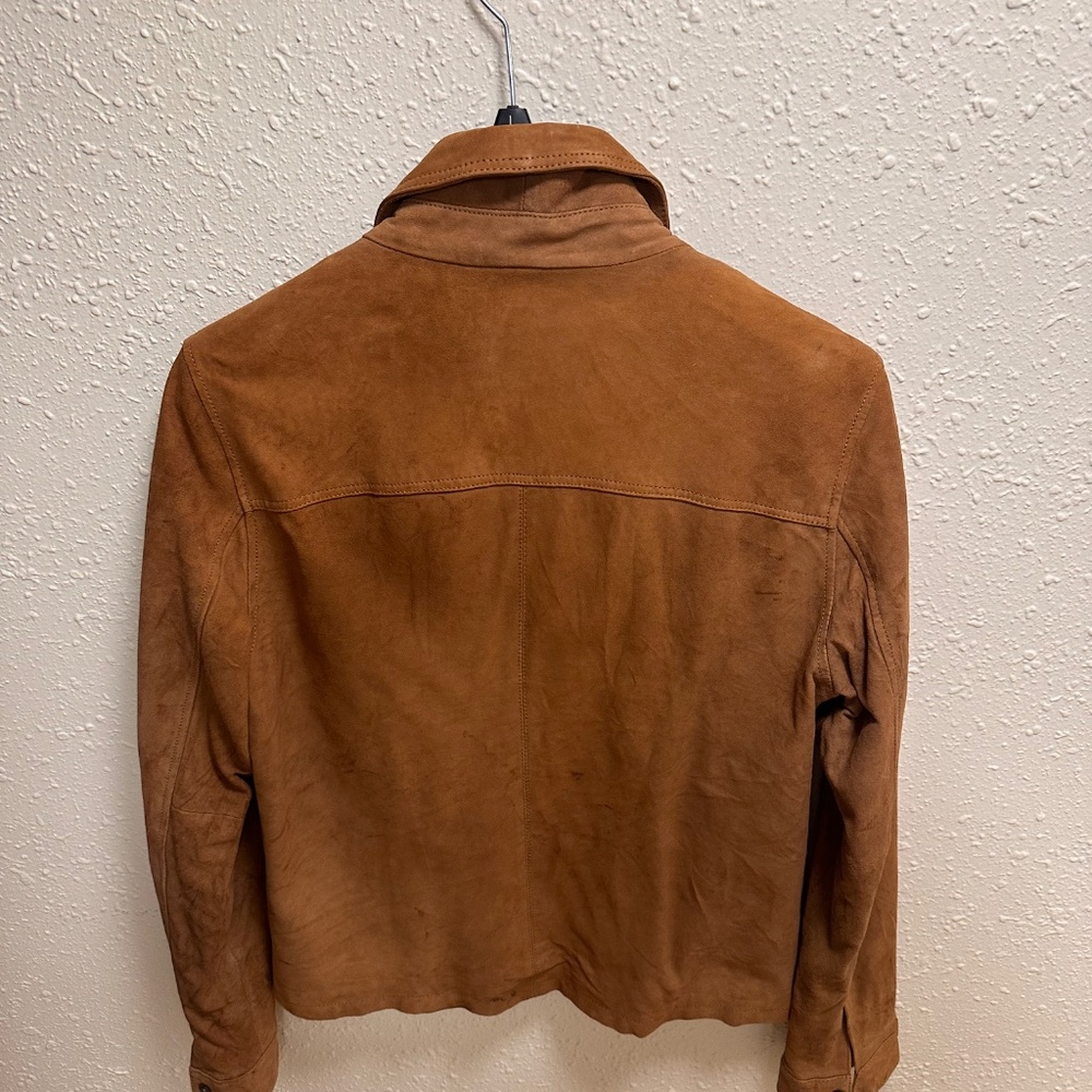 Topman Brown Suede Bomber Jacket - Picture 4 of 5